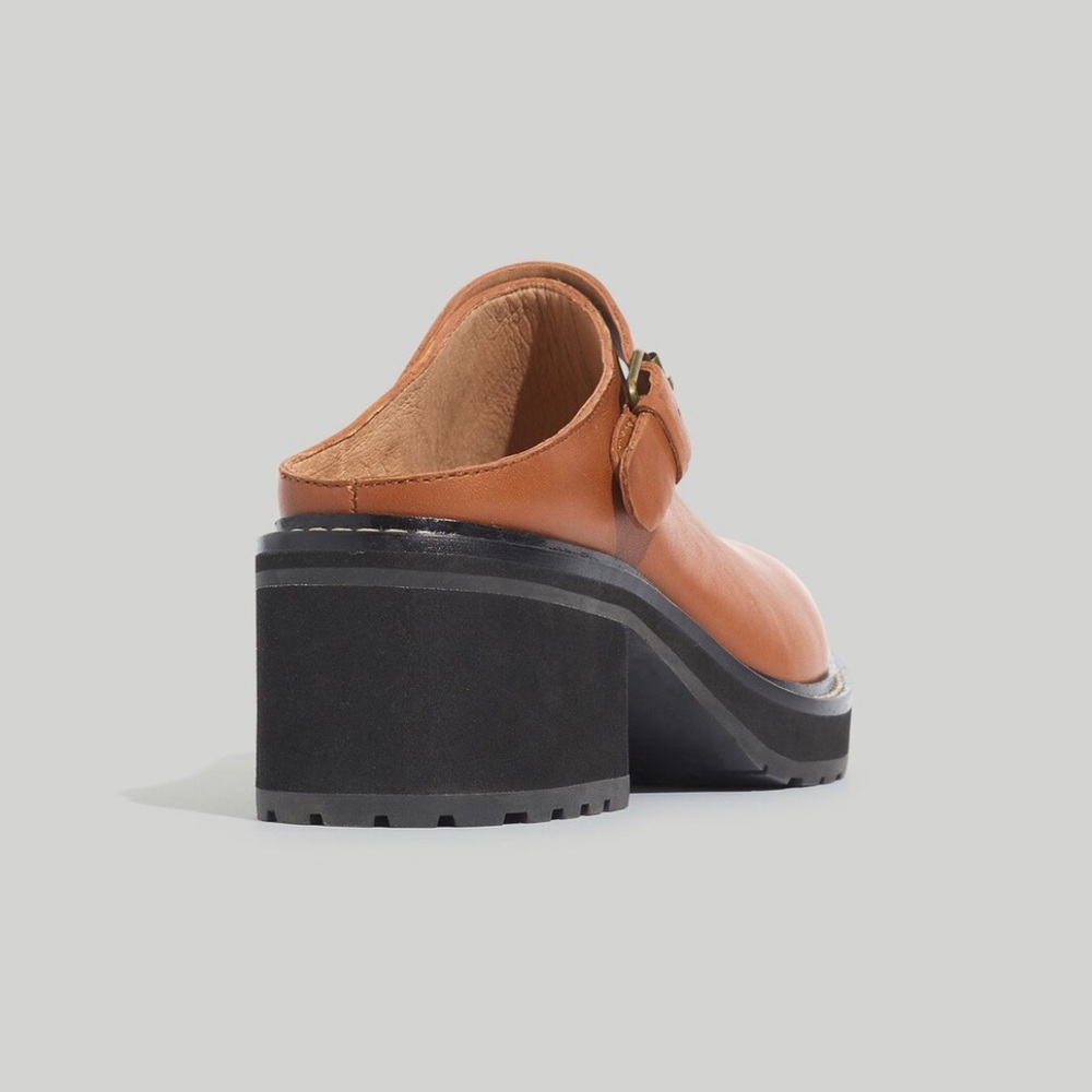 NWT Madewell The Willa Convertible Strap Mule English Saddle Leather Women’s 7.5 - Picture 4 of 12